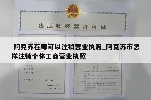  阿克苏在哪可以注销营业执照_阿克苏市怎样注销个体工商营业执照