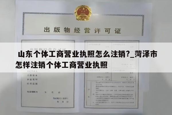 山东个体工商营业执照怎么注销?_菏泽市怎样注销个体工商营业执照