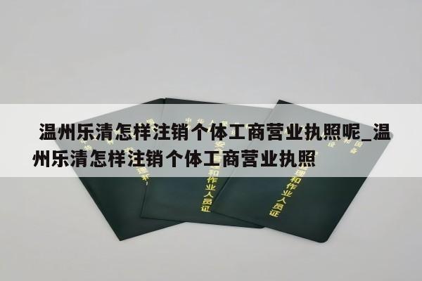  温州乐清怎样注销个体工商营业执照呢_温州乐清怎样注销个体工商营业执照