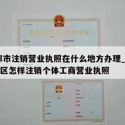  成都市注销营业执照在什么地方办理_成都新津区怎样注销个体工商营业执照