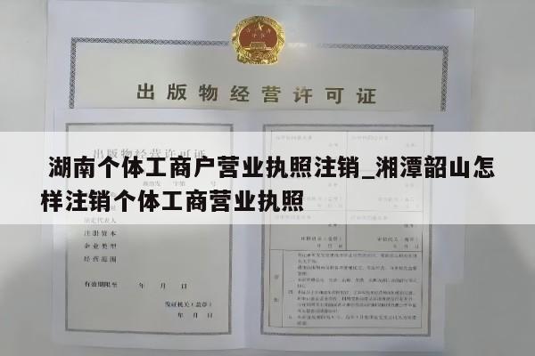  湖南个体工商户营业执照注销_湘潭韶山怎样注销个体工商营业执照