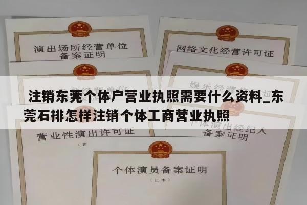  注销东莞个体户营业执照需要什么资料_东莞石排怎样注销个体工商营业执照