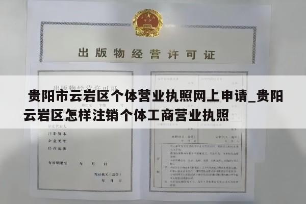  贵阳市云岩区个体营业执照网上申请_贵阳云岩区怎样注销个体工商营业执照