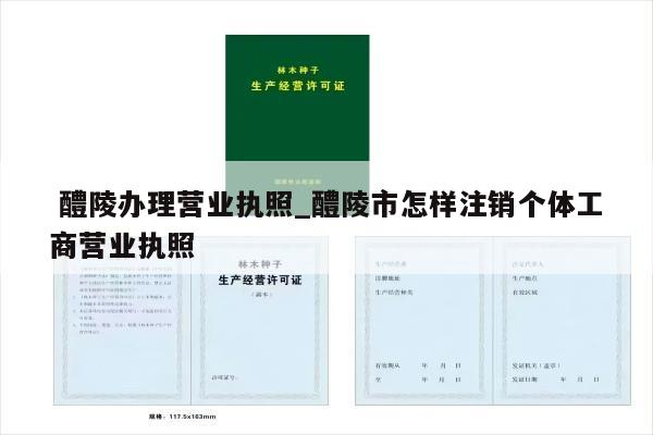  醴陵办理营业执照_醴陵市怎样注销个体工商营业执照