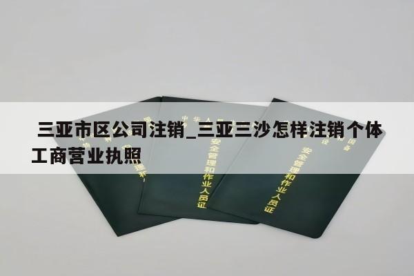  三亚市区公司注销_三亚三沙怎样注销个体工商营业执照