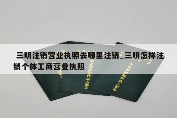  三明注销营业执照去哪里注销_三明怎样注销个体工商营业执照
