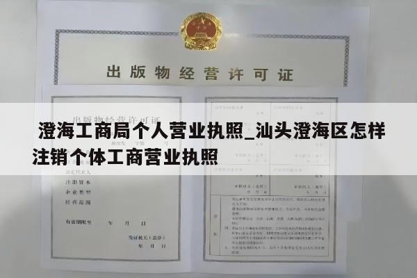  澄海工商局个人营业执照_汕头澄海区怎样注销个体工商营业执照