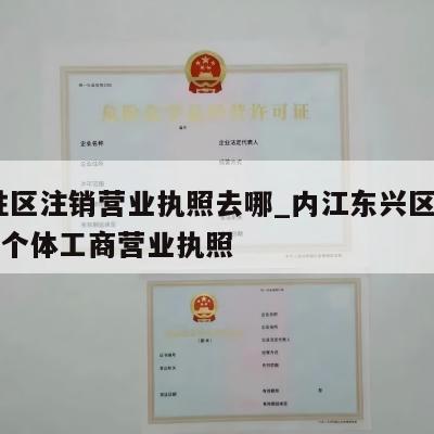  东胜区注销营业执照去哪_内江东兴区怎样注销个体工商营业执照