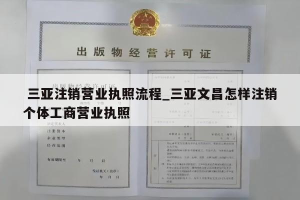  三亚注销营业执照流程_三亚文昌怎样注销个体工商营业执照