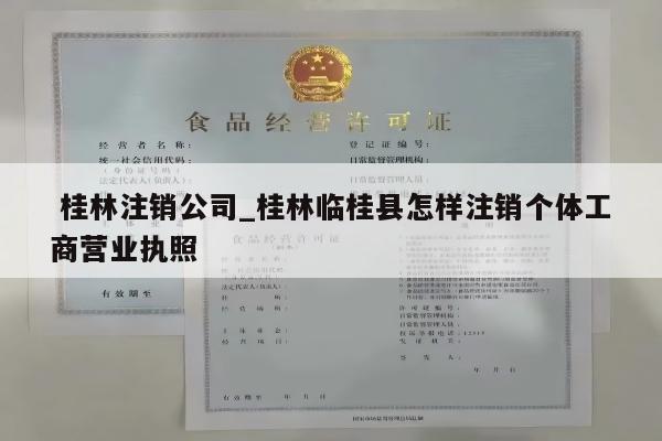  桂林注销公司_桂林临桂县怎样注销个体工商营业执照