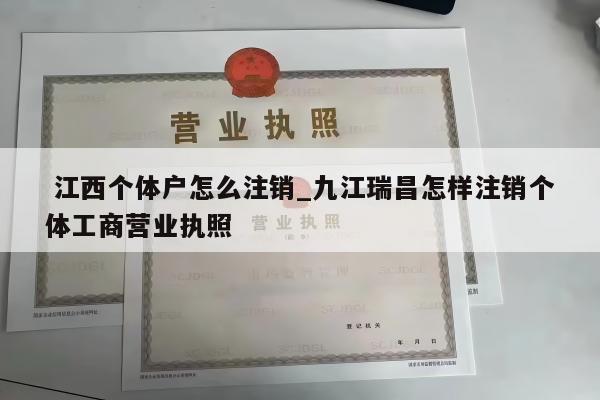  江西个体户怎么注销_九江瑞昌怎样注销个体工商营业执照