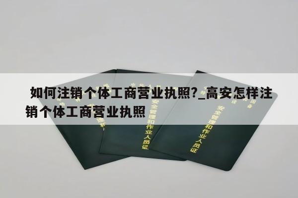  如何注销个体工商营业执照?_高安怎样注销个体工商营业执照