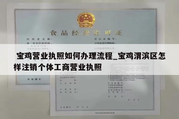  宝鸡营业执照如何办理流程_宝鸡渭滨区怎样注销个体工商营业执照