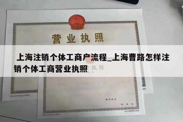  上海注销个体工商户流程_上海曹路怎样注销个体工商营业执照