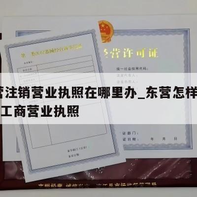  东营注销营业执照在哪里办_东营怎样注销个体工商营业执照