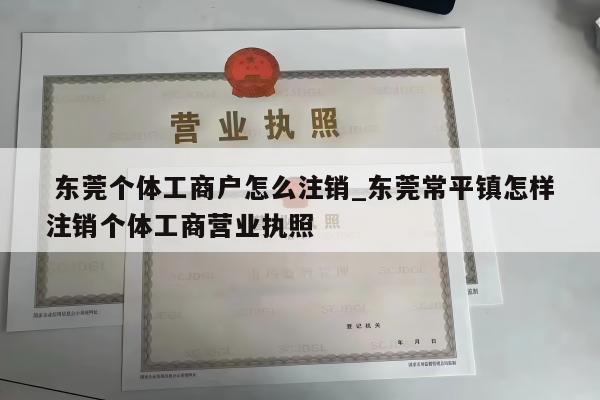  东莞个体工商户怎么注销_东莞常平镇怎样注销个体工商营业执照