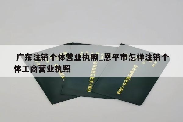  广东注销个体营业执照_恩平市怎样注销个体工商营业执照