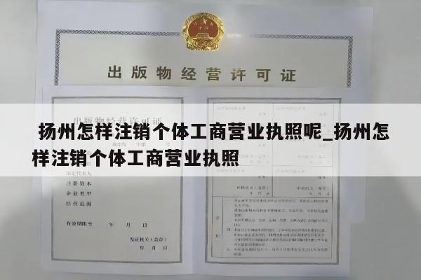  扬州怎样注销个体工商营业执照呢_扬州怎样注销个体工商营业执照