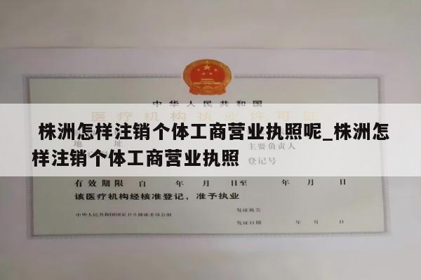  株洲怎样注销个体工商营业执照呢_株洲怎样注销个体工商营业执照
