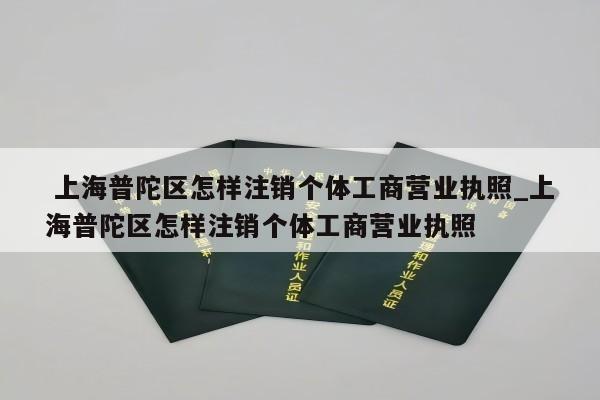  上海普陀区怎样注销个体工商营业执照_上海普陀区怎样注销个体工商营业执照