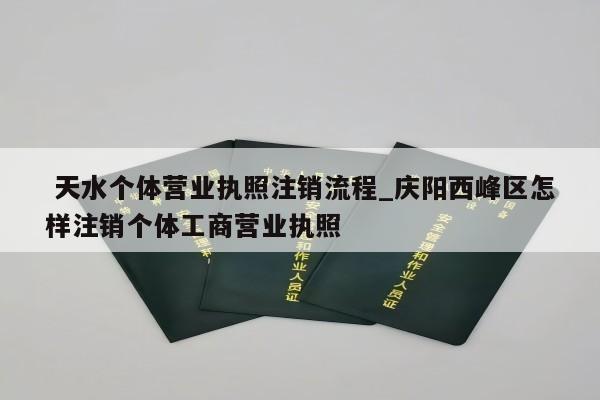  天水个体营业执照注销流程_庆阳西峰区怎样注销个体工商营业执照