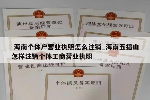  海南个体户营业执照怎么注销_海南五指山怎样注销个体工商营业执照