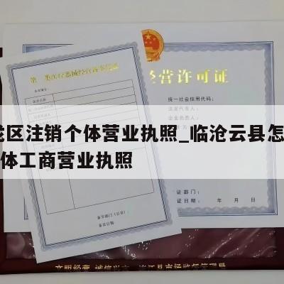  盘龙区注销个体营业执照_临沧云县怎样注销个体工商营业执照