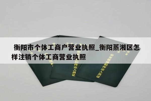  衡阳市个体工商户营业执照_衡阳蒸湘区怎样注销个体工商营业执照