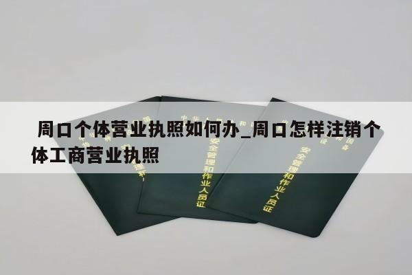  周口个体营业执照如何办_周口怎样注销个体工商营业执照