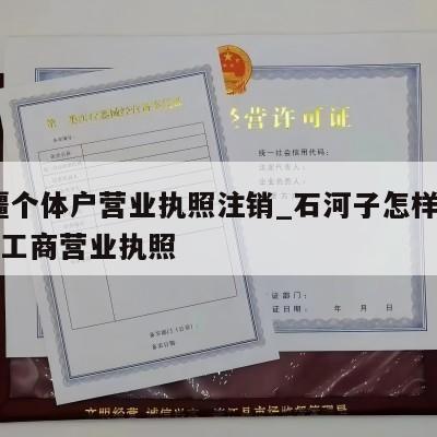  新疆个体户营业执照注销_石河子怎样注销个体工商营业执照