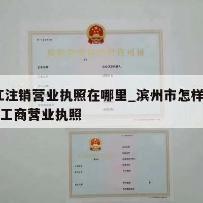  滨江注销营业执照在哪里_滨州市怎样注销个体工商营业执照