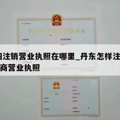  丹阳注销营业执照在哪里_丹东怎样注销个体工商营业执照