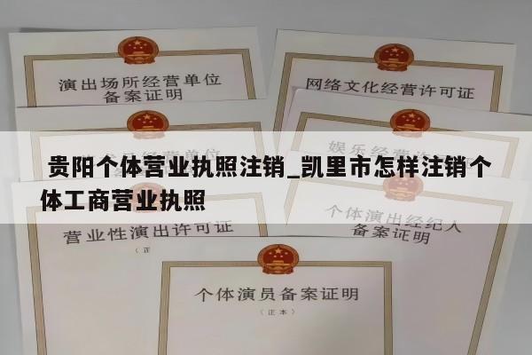  贵阳个体营业执照注销_凯里市怎样注销个体工商营业执照