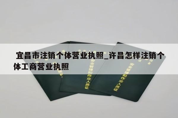  宜昌市注销个体营业执照_许昌怎样注销个体工商营业执照