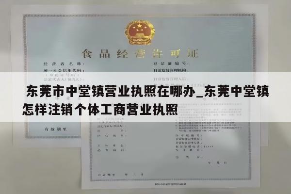 东莞市中堂镇营业执照在哪办_东莞中堂镇怎样注销个体工商营业执照
