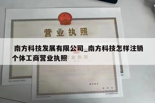  南方科技发展有限公司_南方科技怎样注销个体工商营业执照