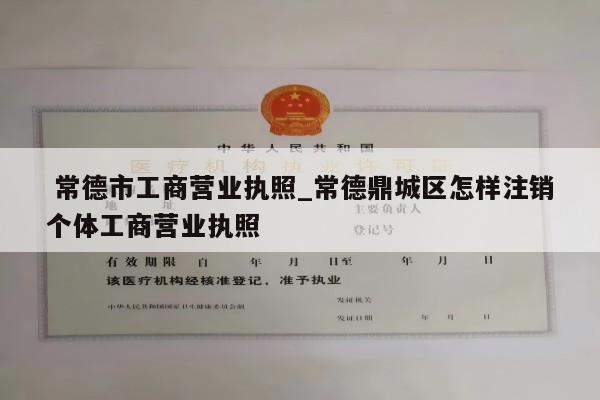  常德市工商营业执照_常德鼎城区怎样注销个体工商营业执照