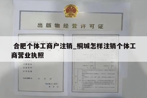  合肥个体工商户注销_桐城怎样注销个体工商营业执照