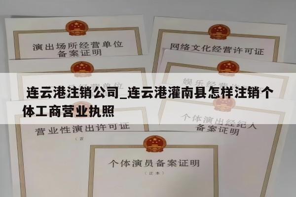  连云港注销公司_连云港灌南县怎样注销个体工商营业执照