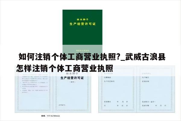  如何注销个体工商营业执照?_武威古浪县怎样注销个体工商营业执照