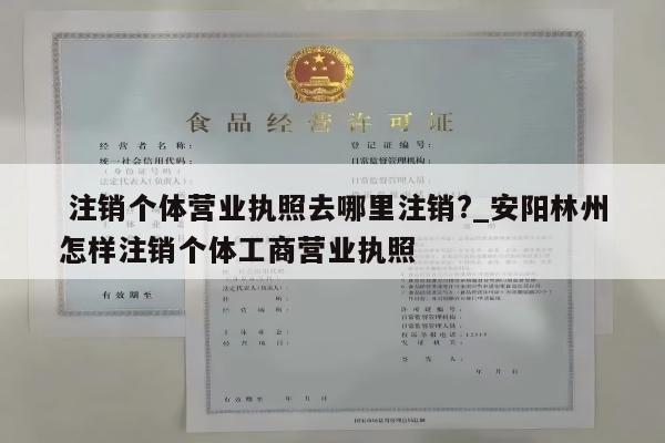  注销个体营业执照去哪里注销?_安阳林州怎样注销个体工商营业执照