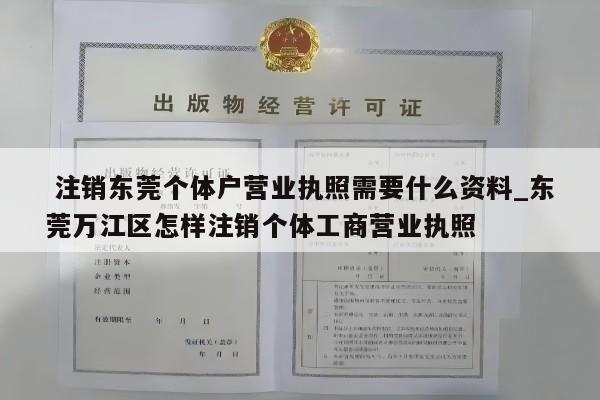  注销东莞个体户营业执照需要什么资料_东莞万江区怎样注销个体工商营业执照